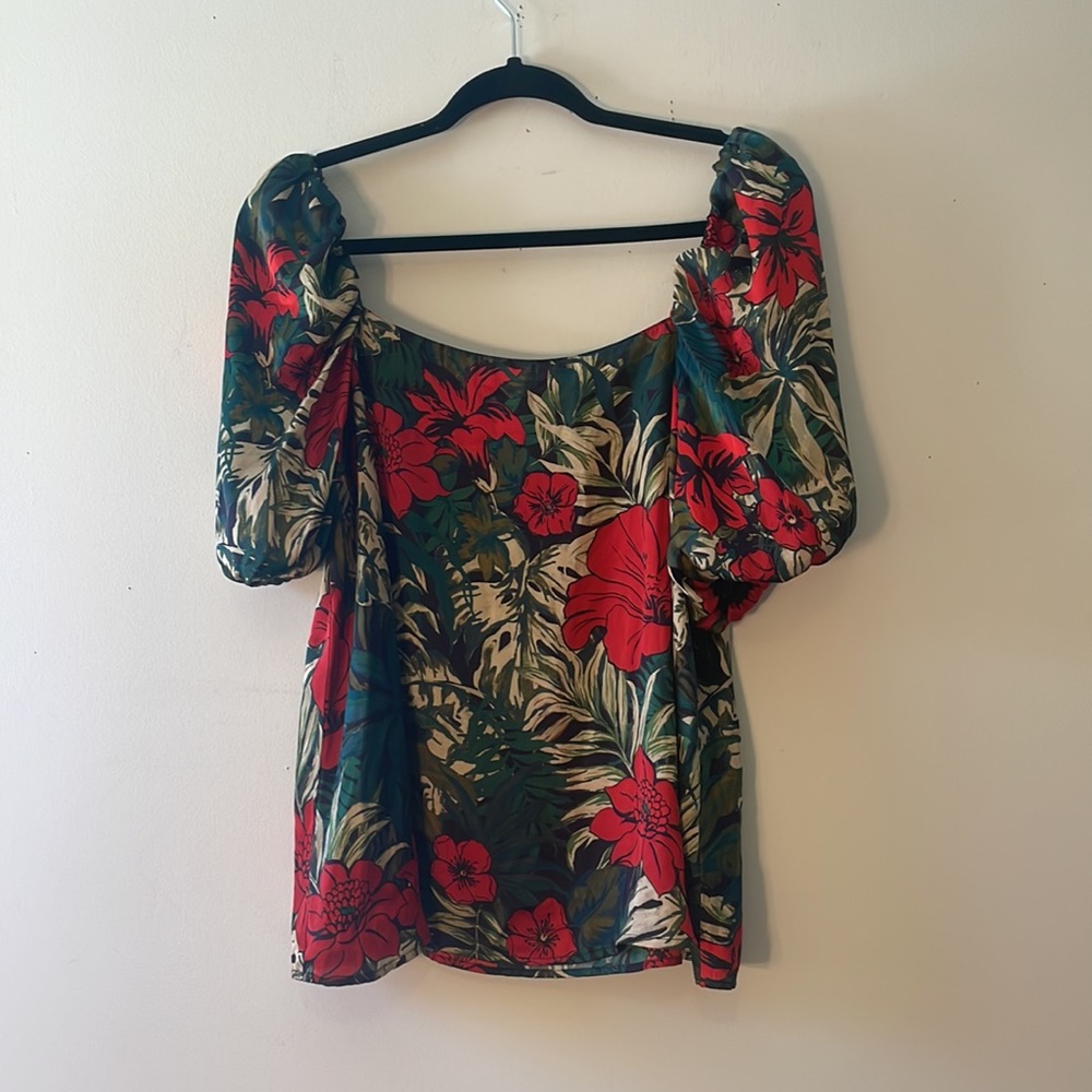 Zara floral blouse